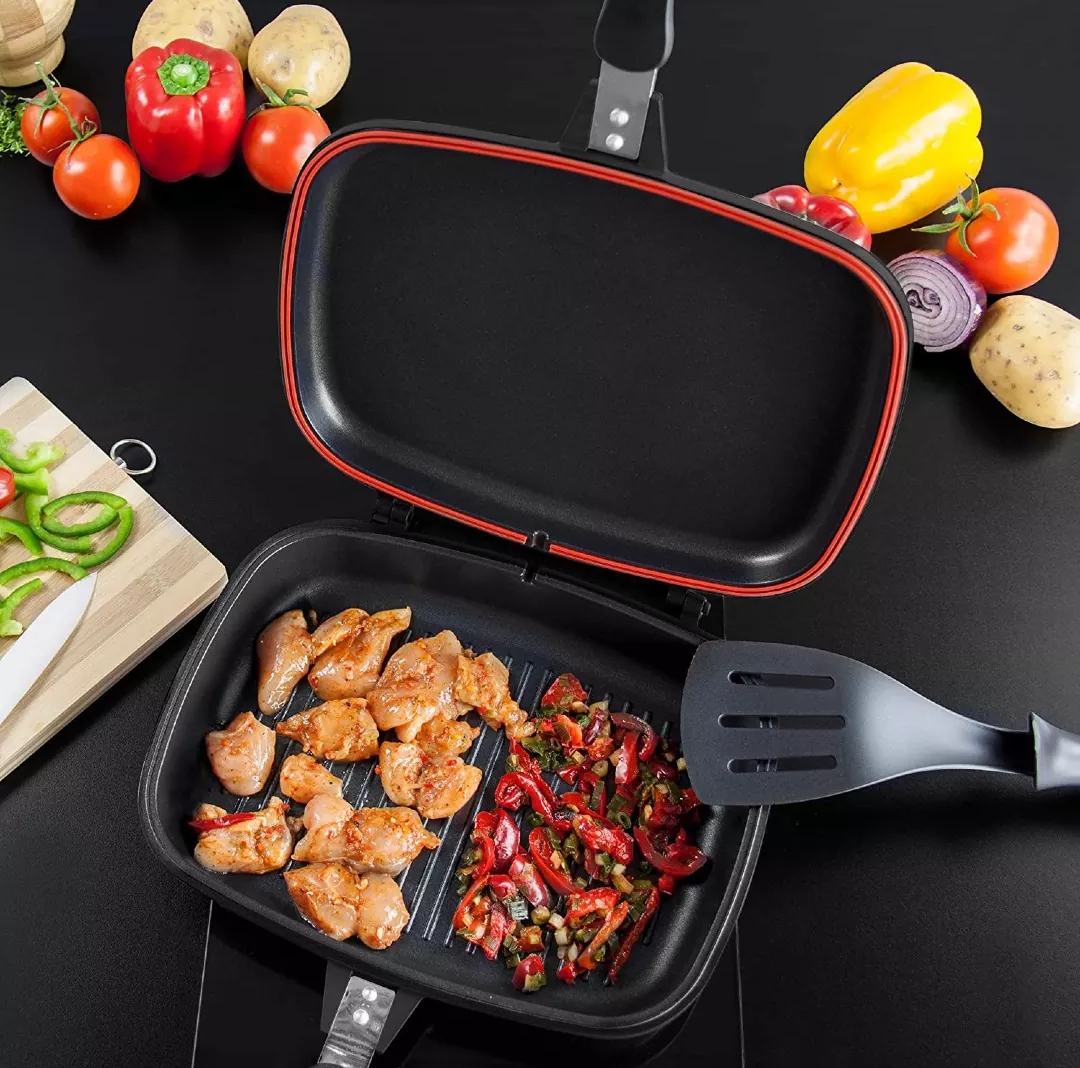 Double grill pan 36cm