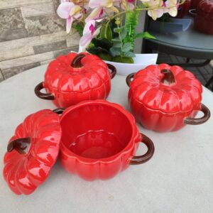 Pumpkin serving bowl set