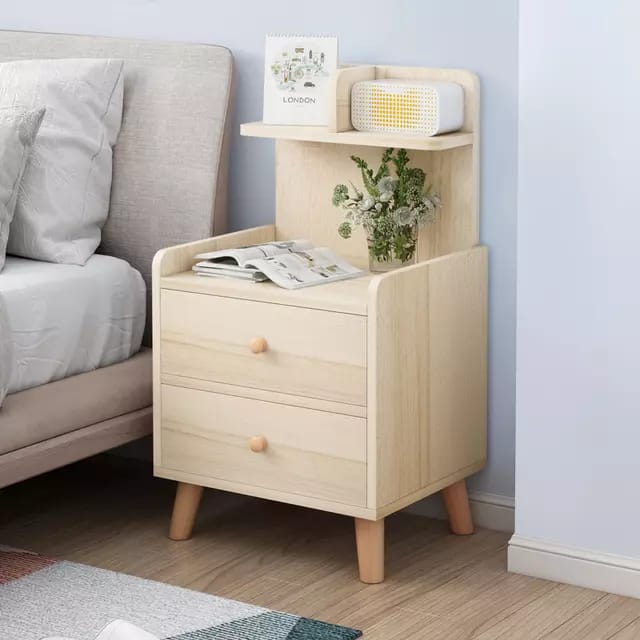 Bedside table with 2 drawers. - Image 3