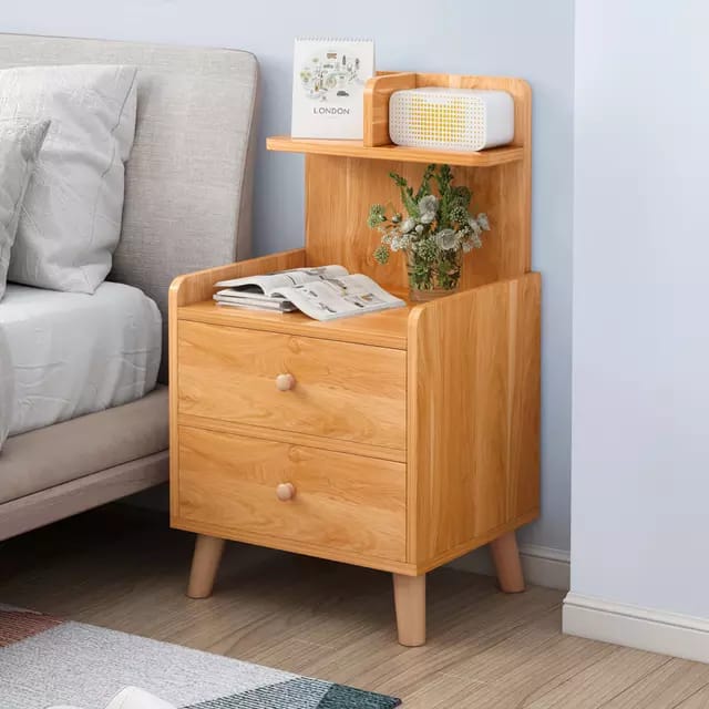 Bedside table with 2 drawers. - Image 4