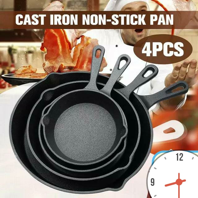 Cast iron frying pan set