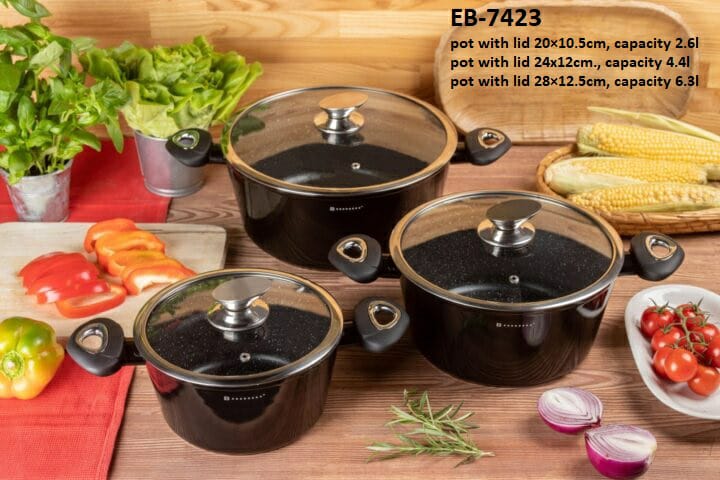 8pcs Edenberg granite cookware - Image 3