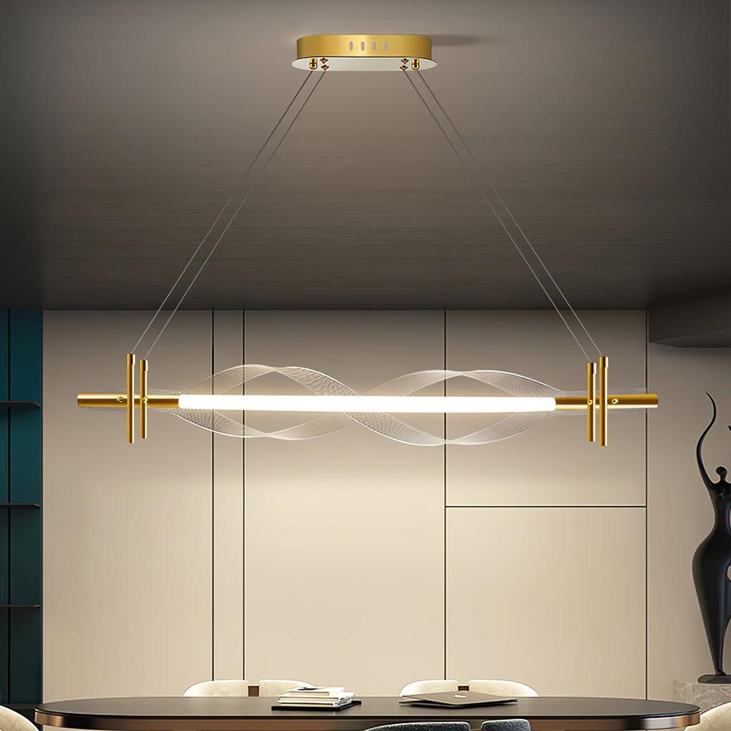Designer Horizontal Double Ring Minimalist Chanderlier - Image 3
