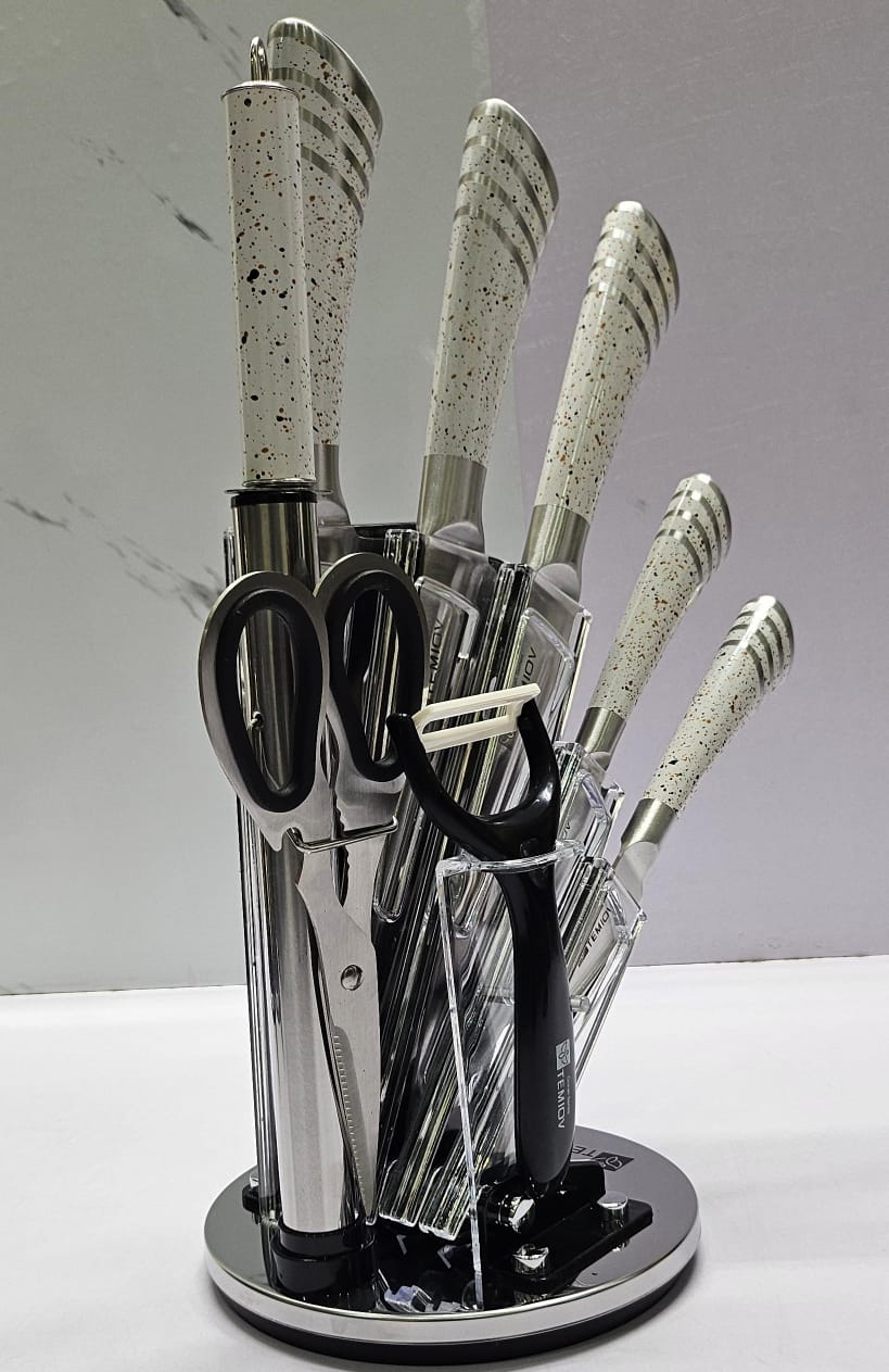Knife Set With 360 Degree Rotating Stand - Image 5