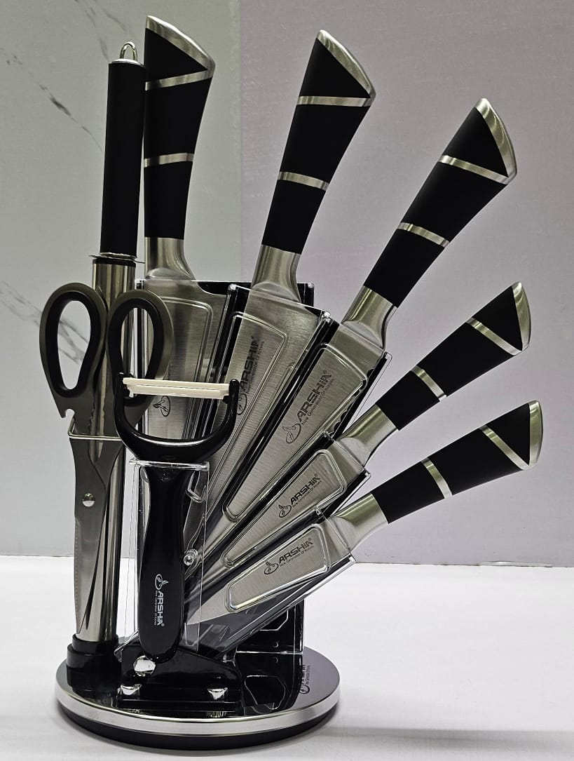 Knife Set With 360 Degree Rotating Stand - Image 6