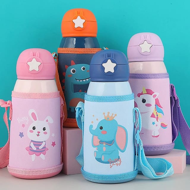 Thermo cup with a zip cartoon carrier bag