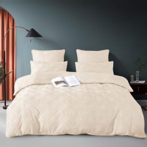 Luxury Tufted Wave Design Duvet cover set