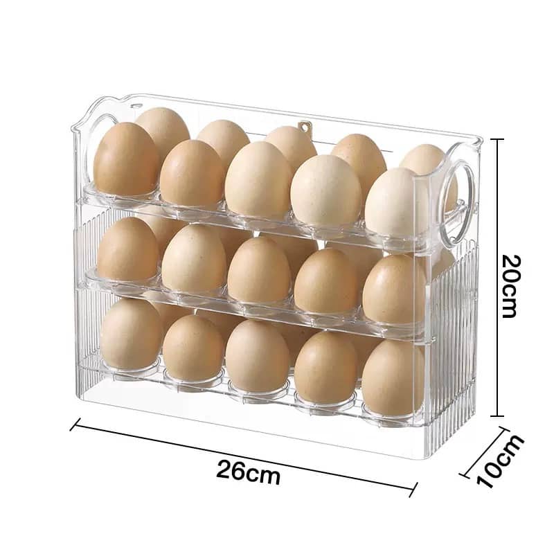 3-Layer Acrylic 30 Egg Storage Fridge Box