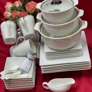 White Conventional Dinner set (38pcs)
