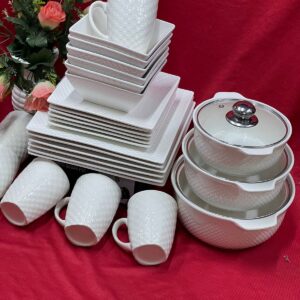 White square Dinner set