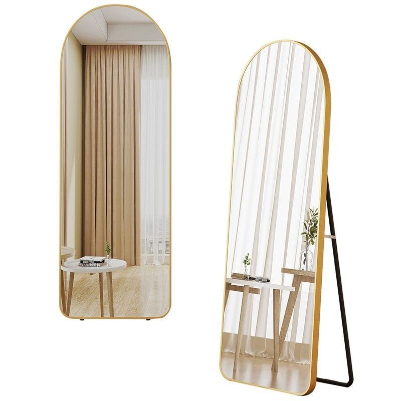 Curved shape full length dressing mirror