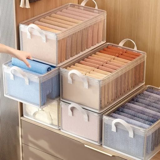 Thick transparent fabric closet organizer - Image 8