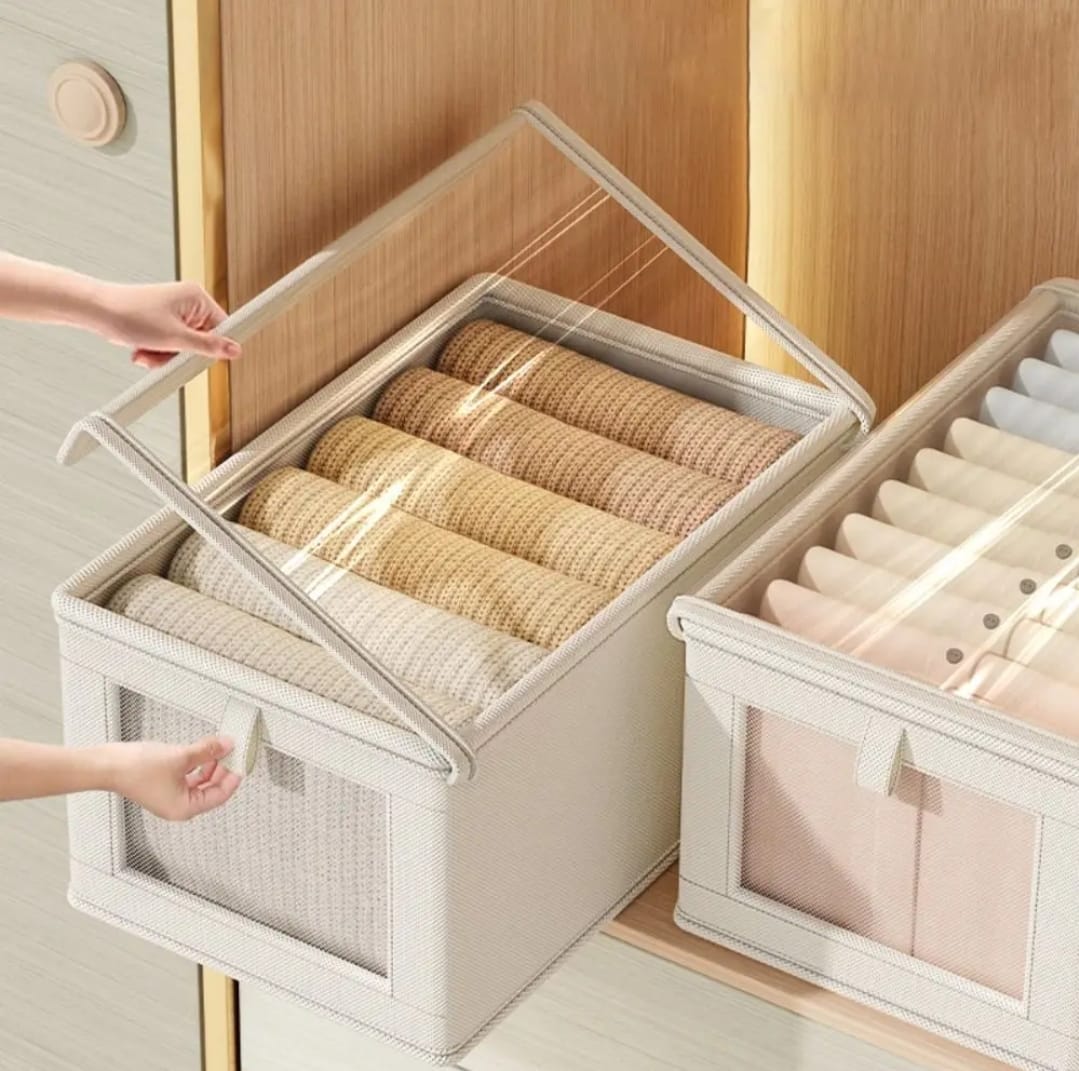 Wardrobe Foldable Clothes Organizer with a Cover - Image 3
