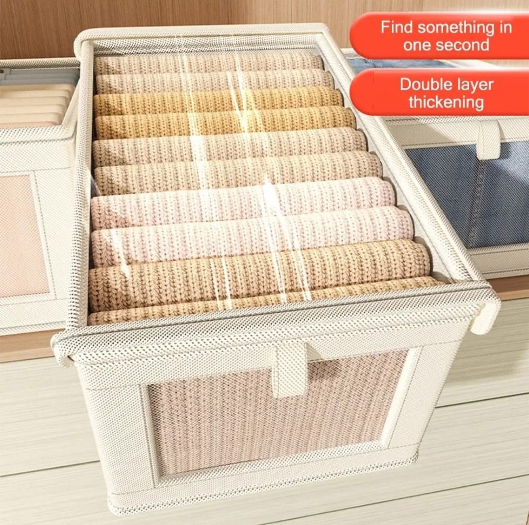 Wardrobe Foldable Clothes Organizer with a Cover - Image 6