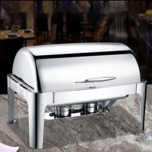 Roll top chaffing dish