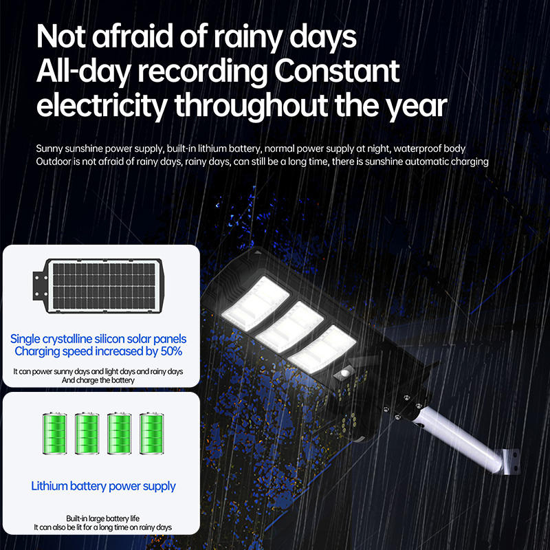 450W 4G & Wi-Fi Solar Street Light Camera (3-in-1 Security System) - Image 3