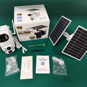 6MP Dual Lens Dual Screen Solar PTZ Camera (4G & Wi-Fi)