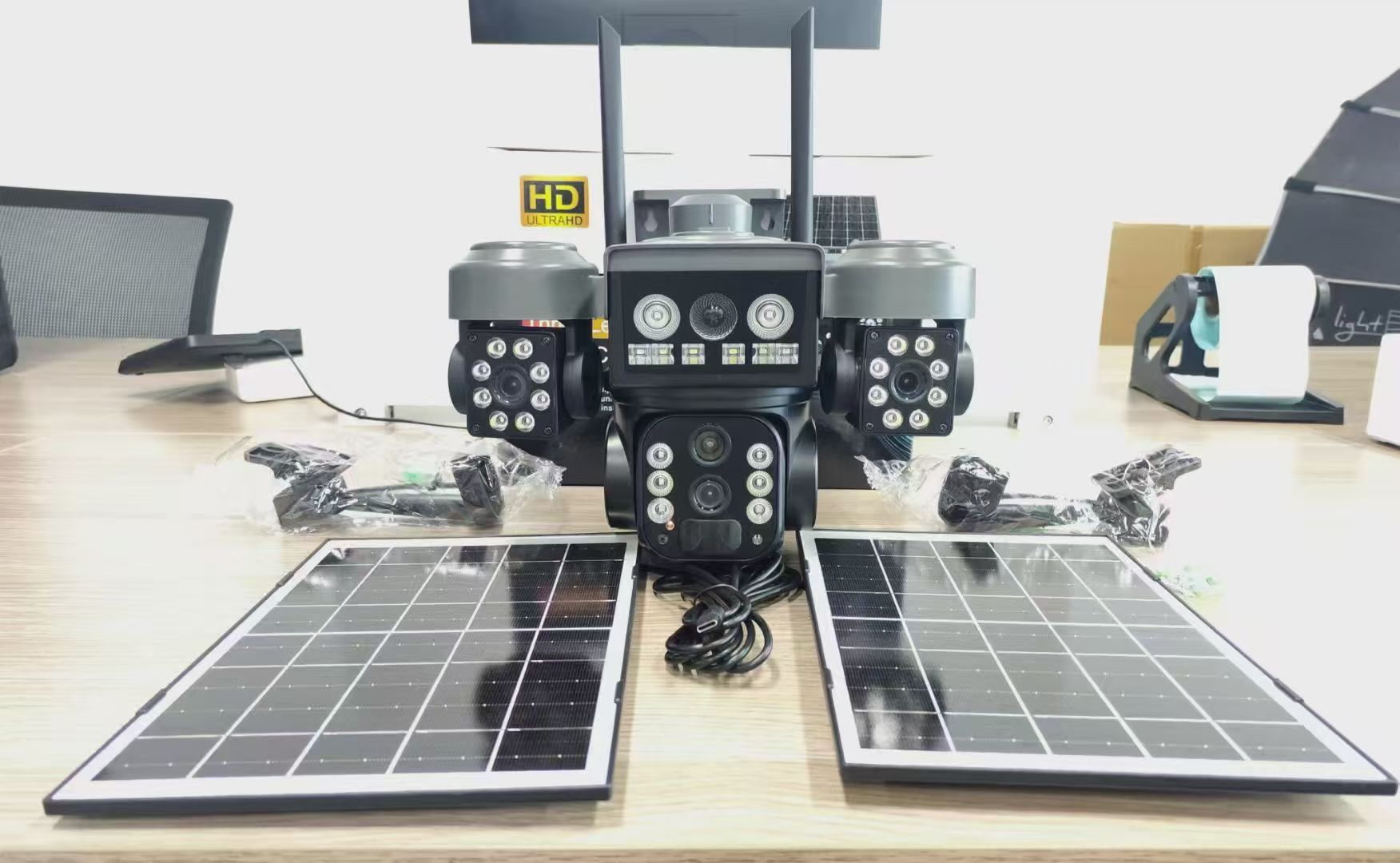 6MP Triple Lens Solar PTZ Smart Security Camera (4G & Wi-Fi)