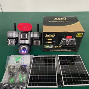 4 Lens Camera With 2 panels and Alarm