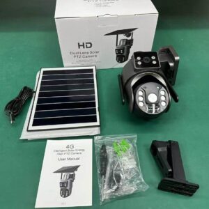 4G Dual Lens Solar PTZ Security Camera with Siren Alarm