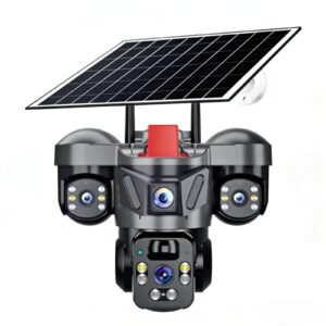 Solar 360° Panoramic Siren CCTV Camera