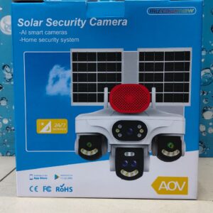 4 lens AOV 4G simcard Solar powered CCTV